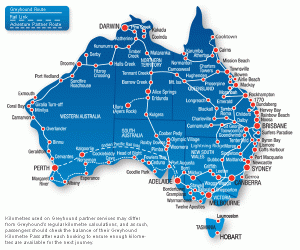 Greyhound Australia Routemap