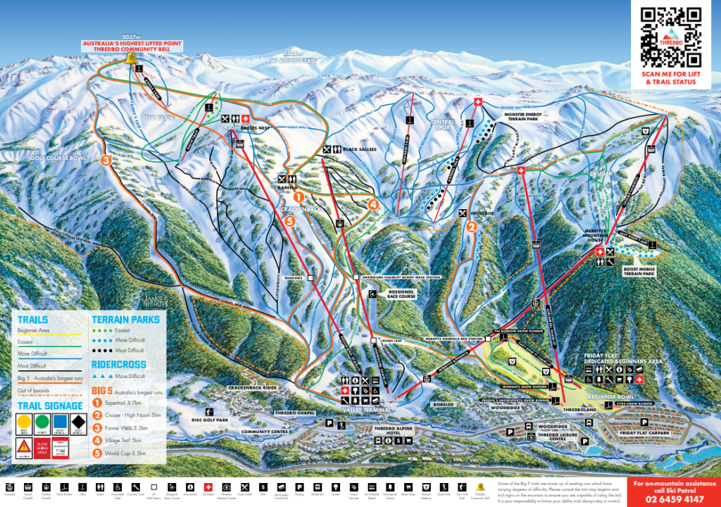 Thredbo Winter Trail Map